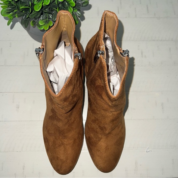 Nine West Neva Brown Fabric Boots 9.5 - Picture 7 of 13